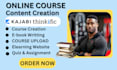 create online course content course curriculum training manual ebook course