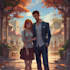make a anime couple character art anime style