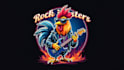 design unique rockstar rooster logo with a creative concept