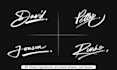 draw professional scripted unique real handwritten signature