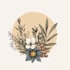 create handdrawn botanical boho logo