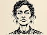 create a portrait print linocut