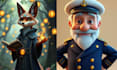 create high quality 3d pixar style cartoons and ai arts
