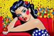 draw a retro pop art roy lichtenstein style