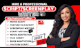 write movie script movie scriptwriting screenwriting screenplay film script
