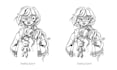 draw a digital ink illustration with a character