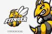design amazing mascot bee logo