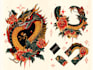 create any design in flash traditional tattoo style