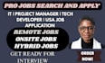 search and apply project manager tech developer and USA job application reverse