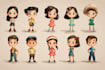 design cute cartoon characters