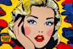 draw a retro pop art roy lichtenstein style
