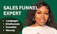 build, fix sales funnel in clickfunnels, systeme io, thrivecart, go high level