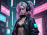 create cyberpunk anime style illustration for you