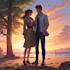 make a anime couple character art anime style