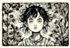 engraving linocut style digital drawing art