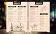 design drinks menu, bar menu and cocktail menu