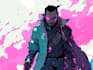 design cyberpunk and fantasy character splash art