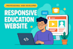 create an education website with HTML, CSS, js