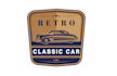 design unique old classic car logo