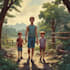 create a children book illustration for comic and fairytale
