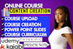 create online course creation course curriculum course content
