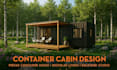 create 3d design for tiny house or timber a frame cabin
