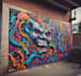 design ionic poplar and graffiti canvas wall art