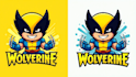 make awesome chibi wolverine logo with free source file