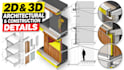 create 2d and 3d architectural and construction details