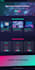 design a futuristic website template with neon effects