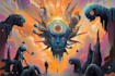 make trippy, psychedelic, surreal, illustrations designs