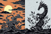create awesome linocut illustration for your brand