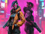 design cyberpunk and fantasy character splash art