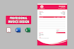 design professional invoice design in word, excel, and PDF