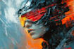 design stunning sci fi, cyberpunk, portrait art