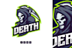 create mascot skull halloween horror logo