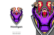 make unique mascot hooligan rhinoceros logo