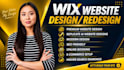 build wix website wix business website design redesign wix website landing page