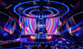 create event stage design,complete layout render, custom stage lighting wedding