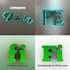 create a professional 3D text logo