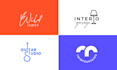 do minimalist modern logo design and brand kit for your business
