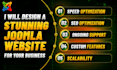 design or redesign wordpress joomla or HTML website