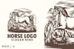 create high resolution vintage horse logo