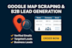do google map scraping, b2b leads generation, web scraper