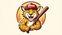 do high quality cheetah baseball logo with express delivery