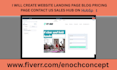 create website landing page blog pricing page contact us sales hub on hubspot