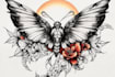 black and white tattoo desing
