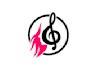 design music vintage logo design