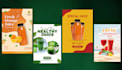 professional modern restaurant menu food flyer posters