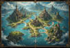 make your illustrate a detailed fantasy map arts